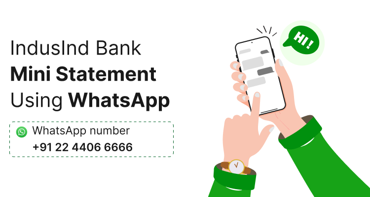 IndusInd Bank Mini Statement Number through WhatsApp Number